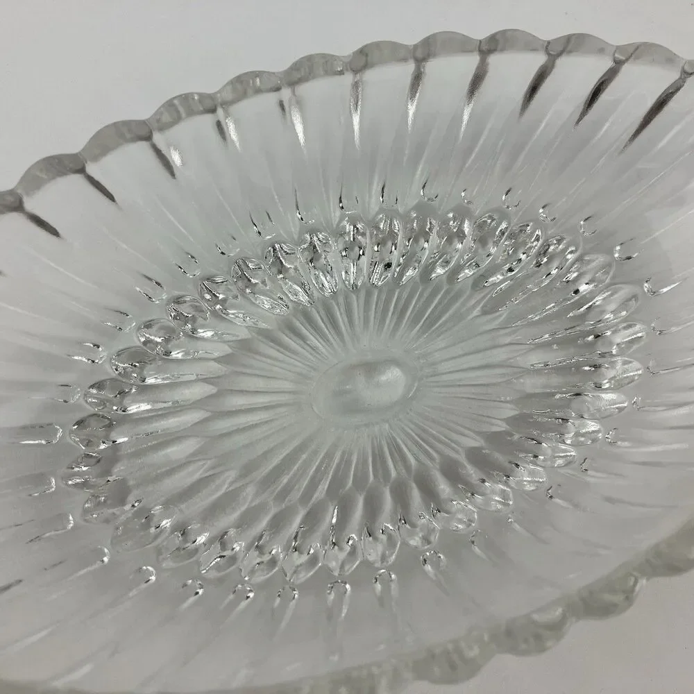 Lot of 10 Glass Unbranded Clear Crystal Vintage Glassware